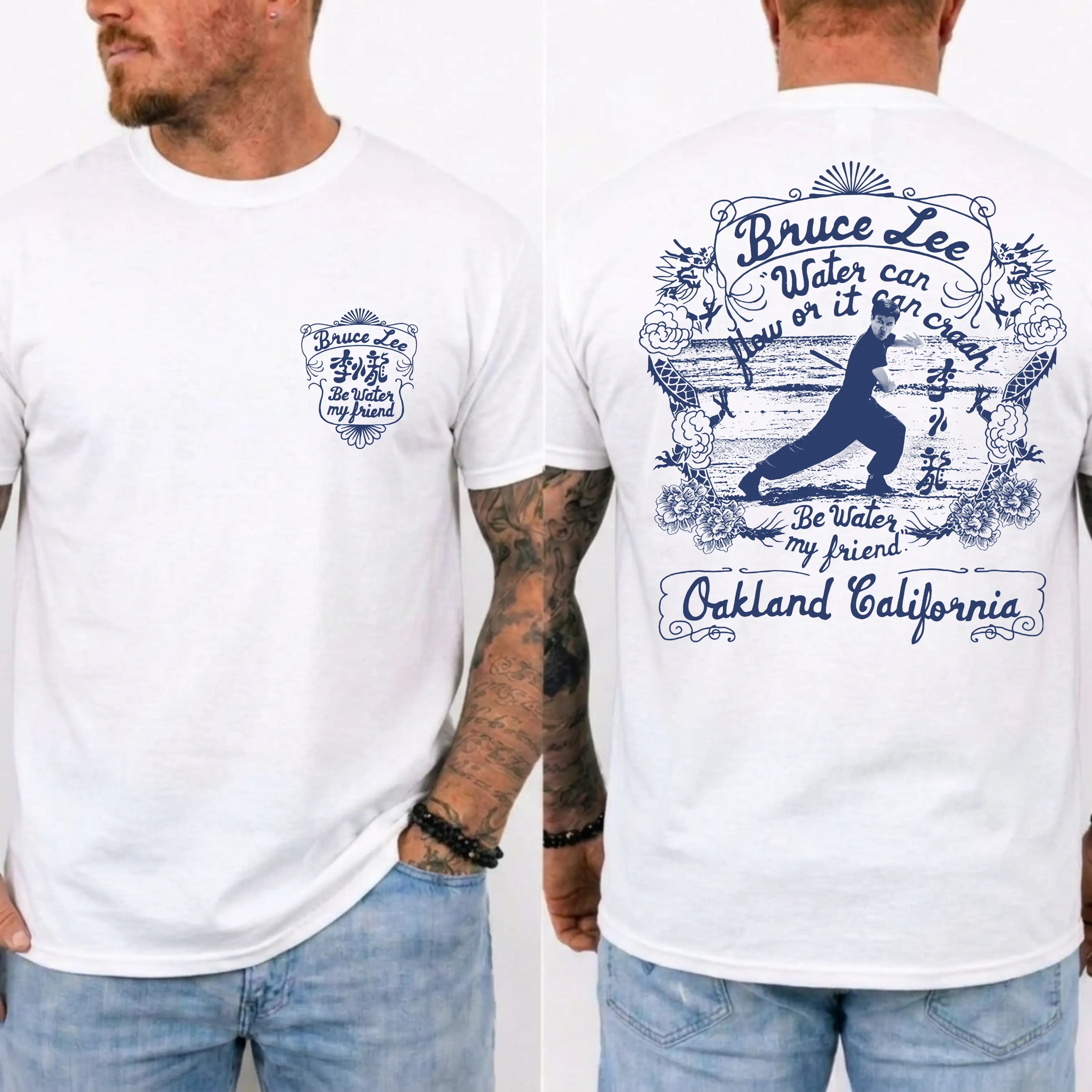 Bruce Lee Vintage Shirt, Be Water My Friend Tee, Retro Martial Arts Legend T-Shirt, Retro Kung Fu TShirt, 70s 80s Movie Fan Gift