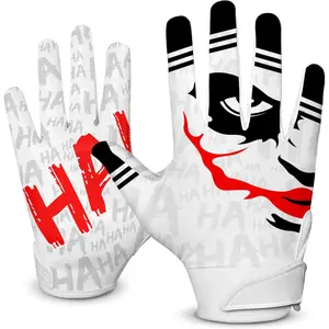 Football Receiver Gloves Sticky  Grip Youth - Adult &  Sizes