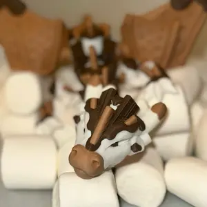 3D Printed S'mores Dragon with Wings - Creative Dessert Decoration Featuring Marshmallows and Chocolate Elements