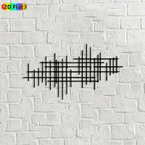 1pc Grid Metal Wall Art, Abstract Grid Statue Mural, Ideal Gift for New Year, Easter, Modern Decor Enthusiasts, Powder-Coated Metal Wall Decor Wall Sculptures, Perfect for Indoor Wall & Outdoor Fence, Stylish Contemporary Home Decor