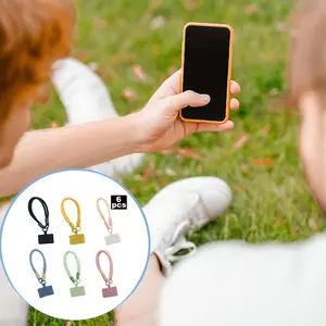 6pcs Phone Wrist Strap Lanyard, Adjustable Anti-Lost Cell Phone Wristlet Strap with Tether Pad Patch for Mobile Phones
