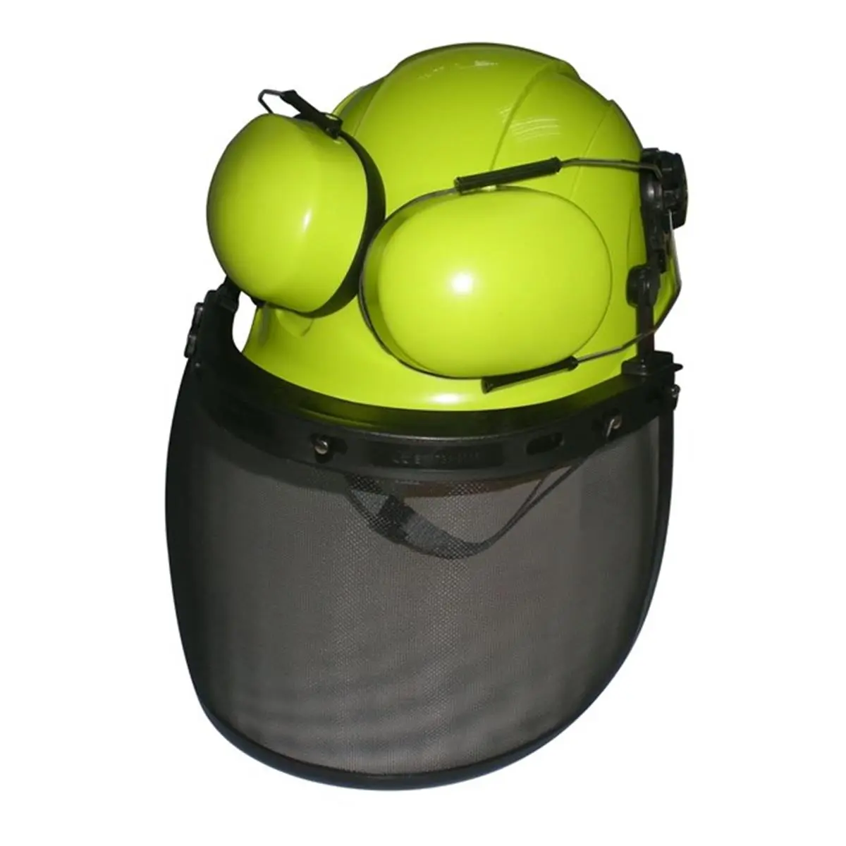 212 MAIN Timber Tuff TMW-09 Safety Helmet, Solid Industrial Hard Hat with Face Shield and Earmuffs, Excellent Protection for Outdoor Work, Ear Protection, Nylon Visor, High Visibility, Logging, Industrial Users
