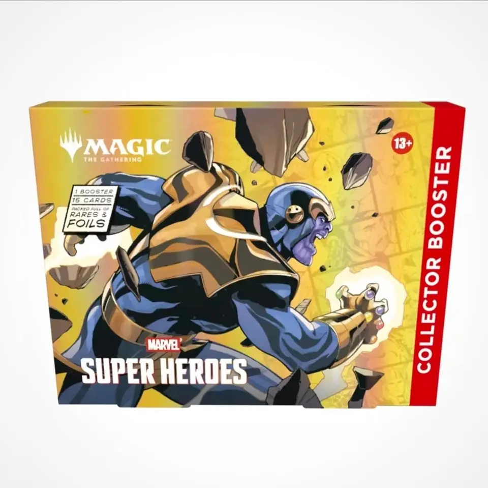Marvel Super Heroes MTG Magic The Gathering COLLECTOR BOOSTER Pack Omega Box