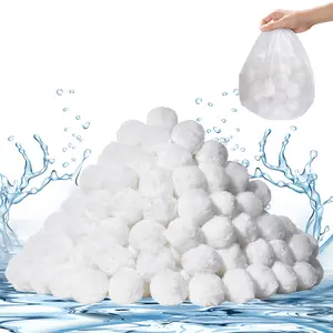 VEVOR Pool Filter Balls for Sand Filter, 3.5 lbs, Filter Balls Replace Pool Filter Sand, Reusable Polyester Fiber Filter Media Balls with Wash Bag, for Swimming Pool Above Ground Pool Aquarium Tank