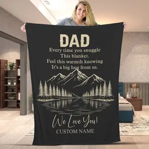 Personalized DadGrandpa Every Time You Snuggle This Father's Day Gift Blanket