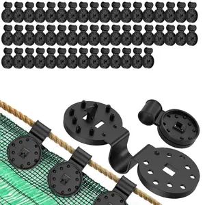 50 PCS Shade Cloth Clips, Heavy Duty Durable Round Plastic Lock Grip Clamps, Anti Slip Windproof Mesh Net Fasteners for Garden Greenhouse Patio Sun Shade