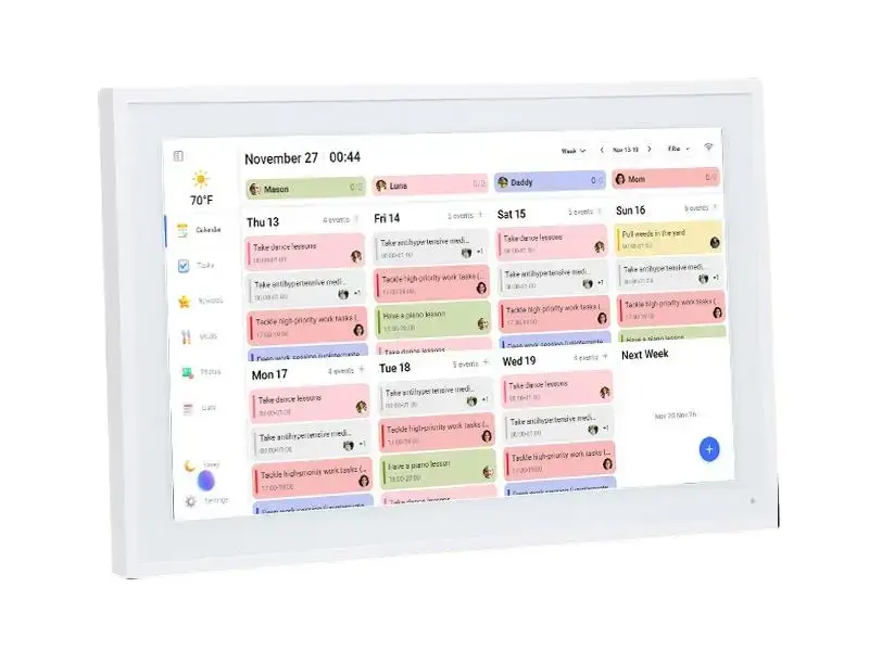 Comix Touchscreen Digital Family Electronic Calendar - Multi-Size 10.1/15.6/21.5/27 Inch Wall-Mount Interactive Smart Schedule Planner, Weekly Planner, Wi-Fi Sync, Reusable Magnetic Chore Chart, No Monthly Fee, Hd Screen