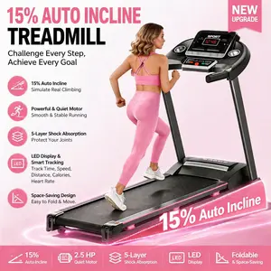 Space-Saving Foldable Treadmill | 3HP Motor 8.5MPH Speed | Dual LED Screen & Bluetooth Speaker | 280LBS Capacity for Home Office