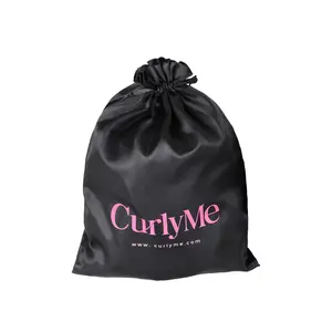 Satin Storage Bags for Packaging Wigs/Bundles/Hair Extensions-Black Color
