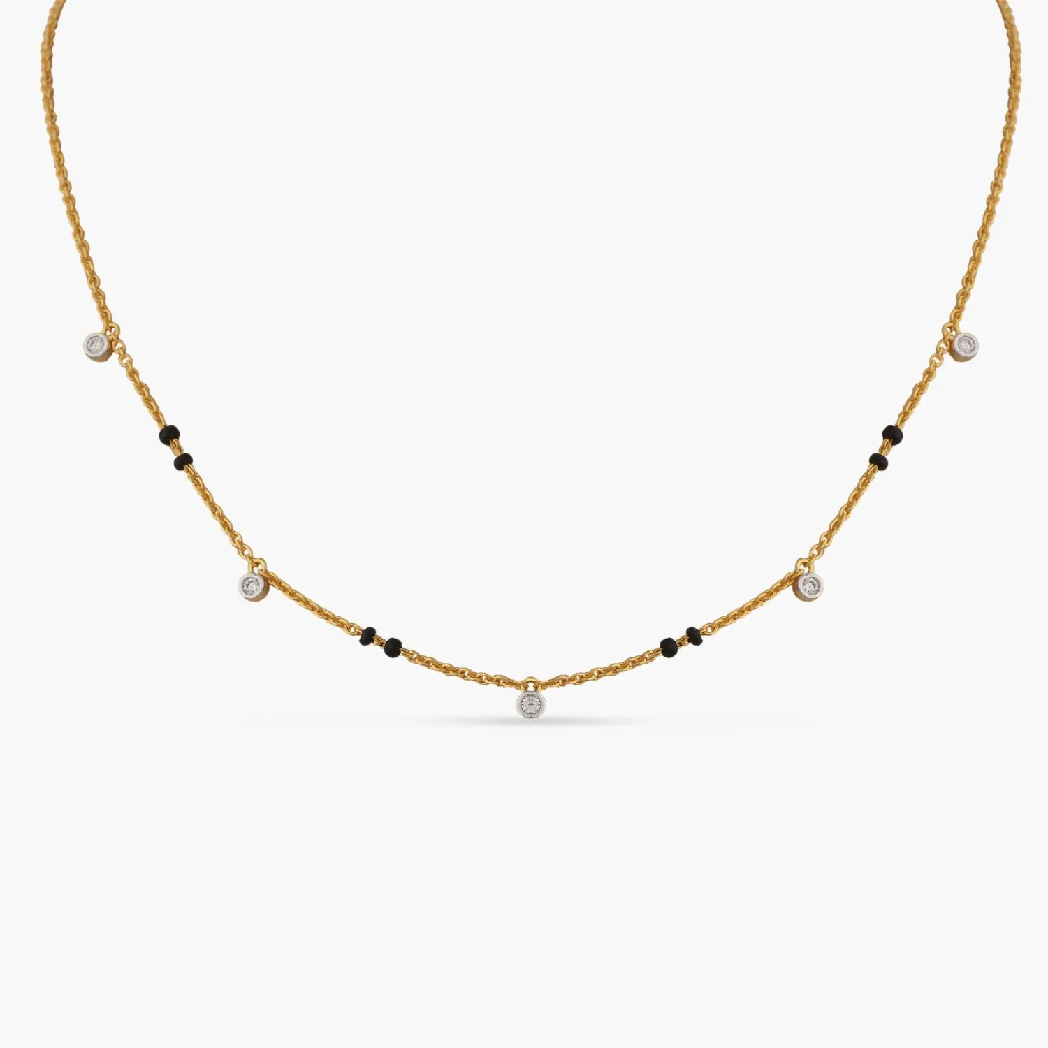 Dainty CZ Charms Silver Mangalsutra Dainty CZ Charms Silver Mangalsutra