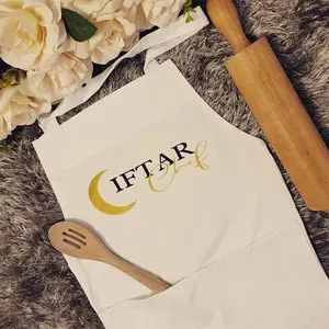 Iftar Chef adult Apron Ramadan Mubarak Muslim Islamic Kareem kitchen Eid al-Fitr suhoor kitchen decoration mom wife hostess gift, Kitchen Cooking Aprons