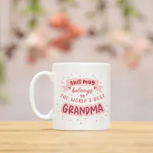 World's Best Grandma Mug - Granny gift - Nanny Present ideas - Birthday gift for Grandparents - Nan - from grandchild - grandchildren