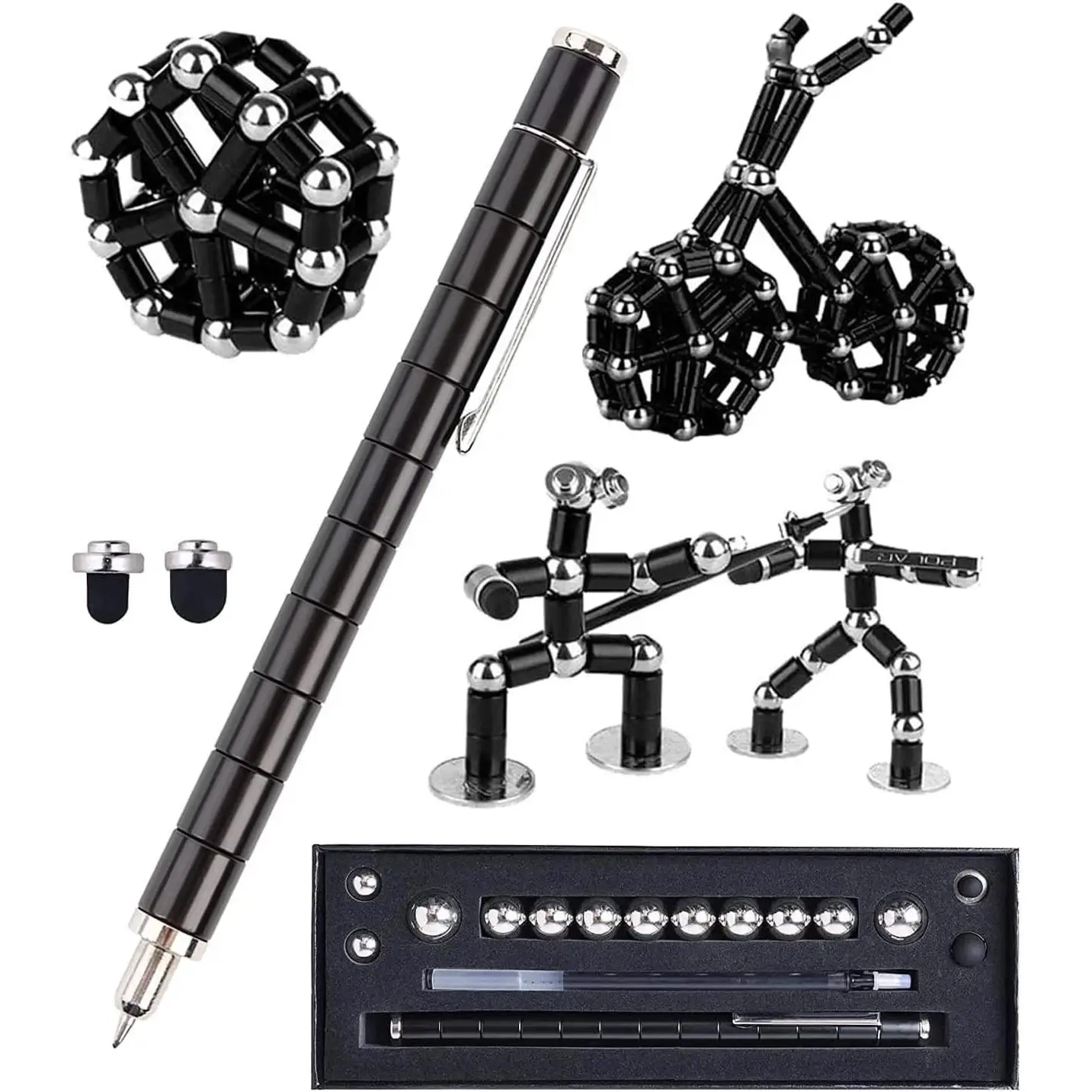 Multifunctional Decompression Magnetic Pen - Creative Writing Magnet Ballpoint Pen