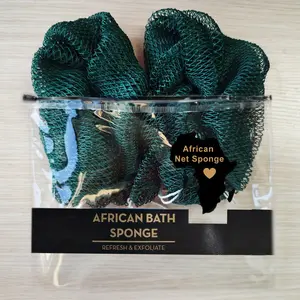 2 PCS Authentic African Exfoliating Net Bath Sponge