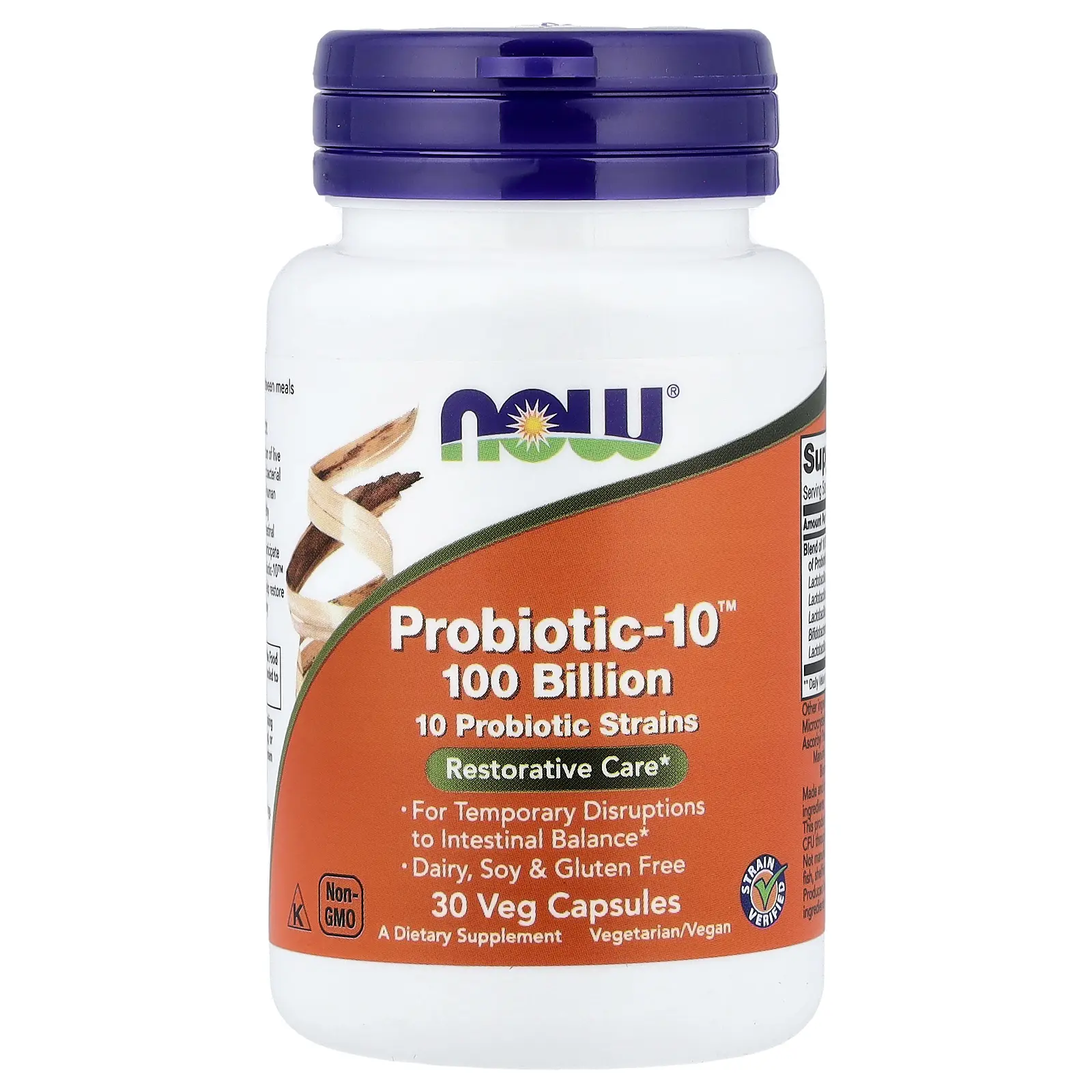 NOW Foods Probiotic-10™, 30 Veg Capsules