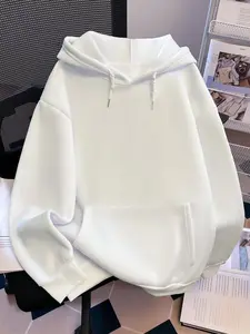 Women's Solid Color Long Sleeve Hoodie, Casual Pastel Drawstring Pocket Hooded Sweatshirt for Fall & Winter, Women's Clothes for Daily Wear, Womenswear, Basic