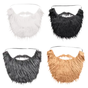 Fake Beard and Mustache with Elastic Strap – Realistic Role Play Costume Accessory for Halloween, Cosplay, Theatrical Performances, Dress-Up Parties, School Plays & Pretend Play Fun