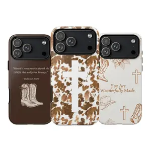 Christian Western Cowgirl Phone Case, Coquette Faith Bible Verse Boot Aesthetic Cover For iPhone 17 16 15 14 13 12 11 Pro Max Plus & Samsung Galaxy S26 S25 S24 S23 S22 Ultra