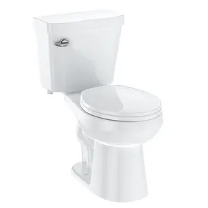 Two-Piece Toilet ADA Height, Elongated Toilets for Bathrooms, Soft Close Seat, 1.28 Siphonic Flush, 12 Inch Rough In