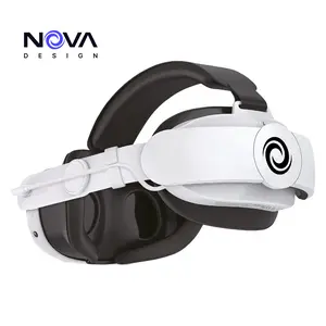 Nova Design Battery Head Strap for Meta Quest 3 & 3S – Extended Playtime, 6000mAh Battery, Adjustable Fit, Cushioned Comfort for Long VR Sessions