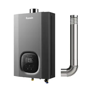 Ranein Gas Tankless Water Heater with Vent Pipe, Indoor Max 4.3 GPM, 100,000 BTU Instant Hot Water Heater hot waterheater gas waterheater tankless  water