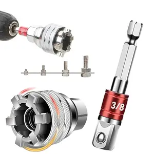 The Magic Socket Wrench – 3/8" Universal Adapter Kit for Drill & Fastening, One Size Fits Most Bolts, Cool Birthday Gift for Men Husband Dad