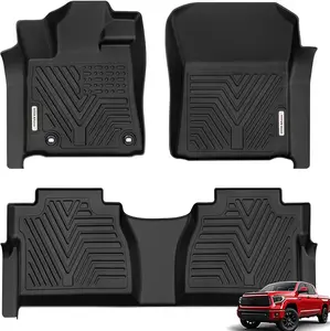 YITAMOTOR Custom Fit Floor Mats for Toyota Tundra 2014-2021 Crew Max Cab All Weather Protection Car Interior Kit