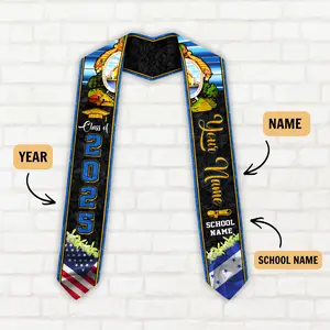 Customized Honduran Graduation Sash 2026, Honduras America Flag Graduation Stole 2026