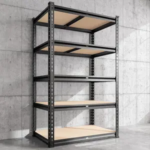 Raybee Adjustable 5-Tier Metal Storage Shelves, Garage Storage Shelving Unit for Warehouse Pantry Basement Heavy Duty Utility Rack Tool Shelf