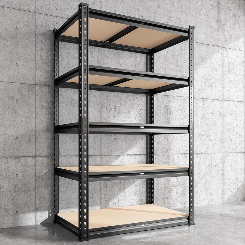Raybee Adjustable 5-Tier Metal Storage Shelves, Garage Storage Shelving Unit for Warehouse Pantry Basement Heavy Duty Utility Rack Tool Shelf #TikTokShopStockUp #SummerVibes