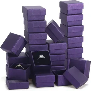 72 count  Ring  Boxes Bulk 2 x 2 x 1.2 Inch Ring Necklace Earring Boxes for Weddings Christmas