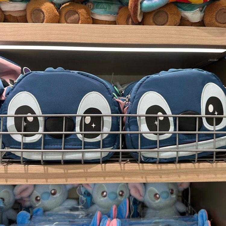 MINISO x Disney Stitch Ear Handle Crossbody Bag | Cute Plush Shoulder Purse with Top Handle for School, Travel & Everyday Use, Back To School