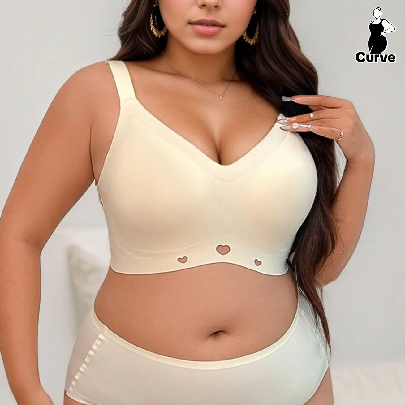 Women's Solid Polyester Elastane Push Up Bra, Wirefree with Adjustable Straps, Anti-Sagging Support, Removable Pads, Wide Back and Hook and Bar, Multi-size, Thanksgiving