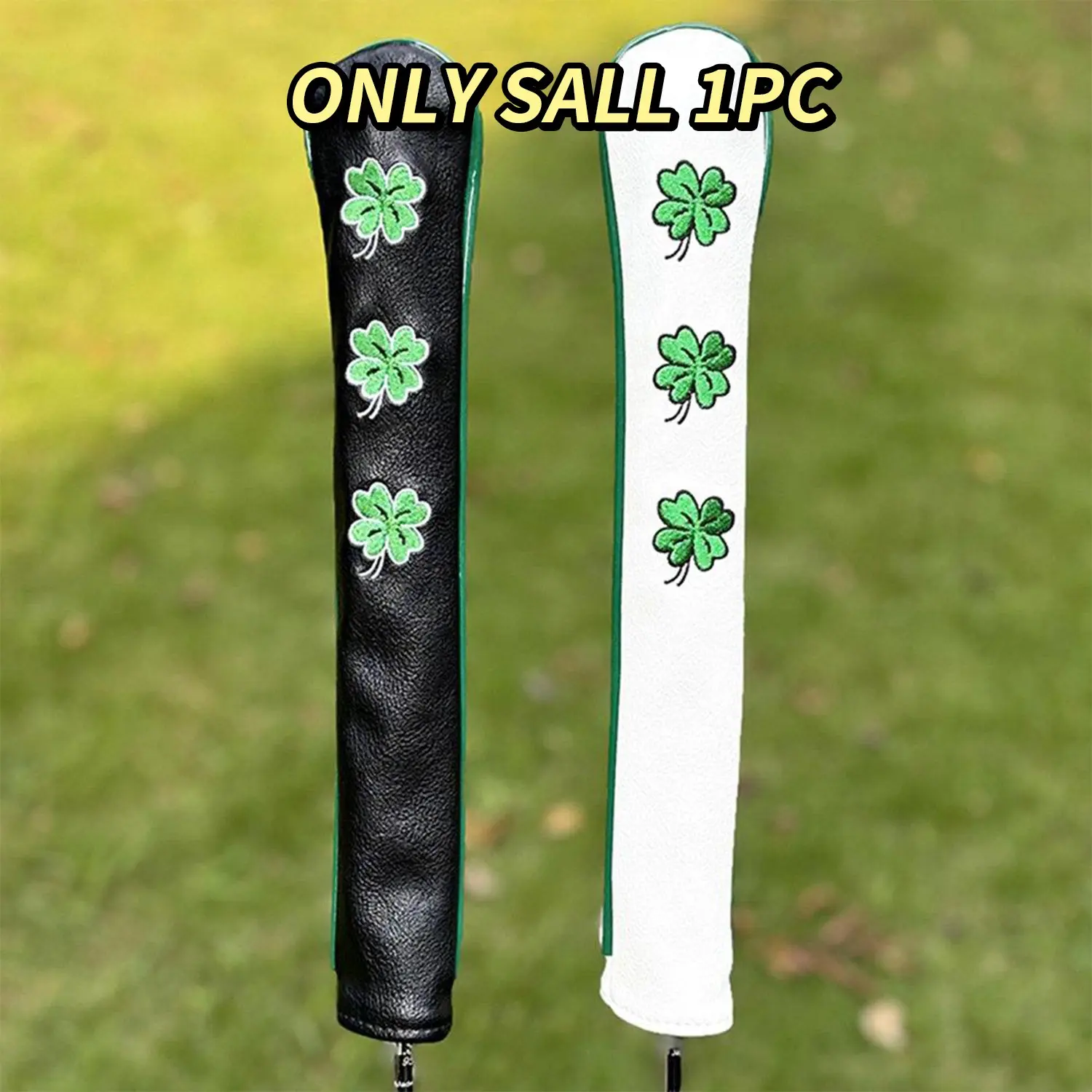 Four Leaf Clover Design Golf Alignment Stick Cover, 1 Count Golf Swing Training Cover, Golf Accessories for Men & Women, Golf Enthusiast, Golf Club Covers, Golf Supply