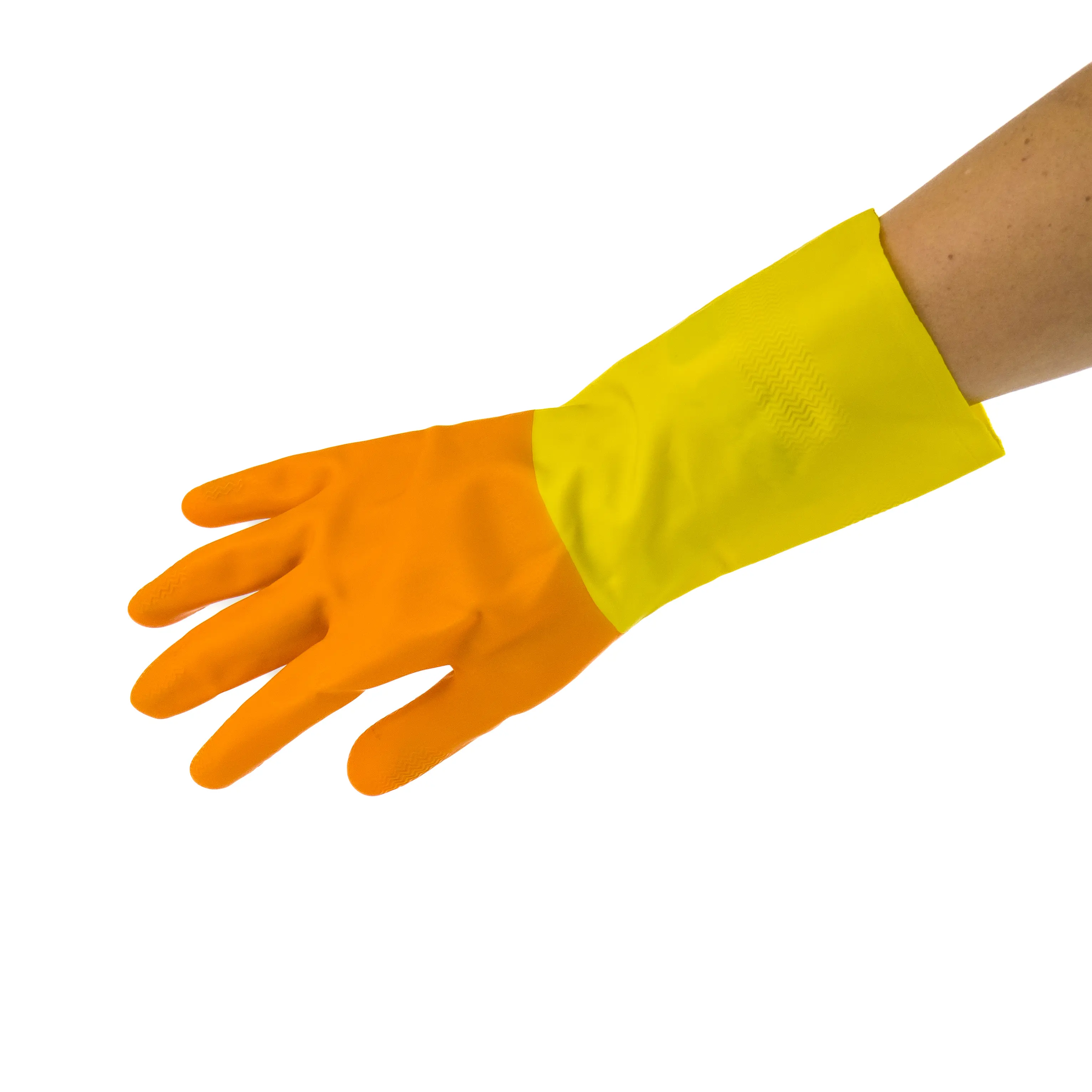 Scrub Daddy Lemon Scented Latex Gloves Double Layered Heavy Duty Non-Slip Grip Soft Lining Reusable for Cleaning Dishes & More