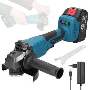 21V 125mm M14 Angle Grinder Brushless Motor Electric Grinding Tool Multifunctional Lithium Cutting Machine Utility Power Tool for Cutting Polishing Ceramic Tile Wood Stone Steel