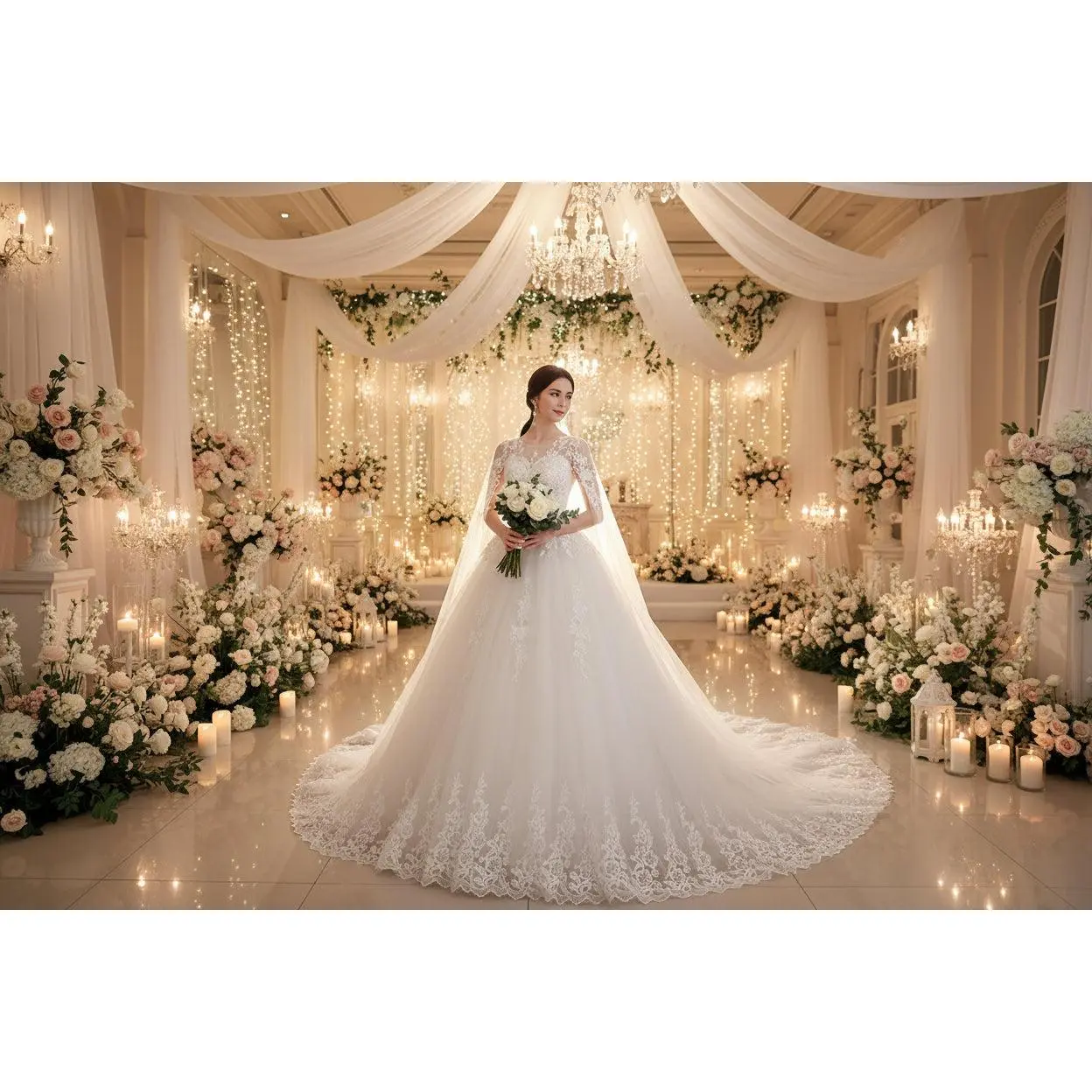 Wedding Dress Female Shoulder Simple
