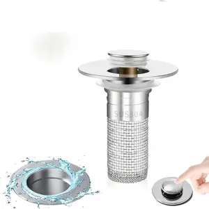 Pop Up Bathroom Sink Drain Stopper, Anti-Odor Bouncing Basin Plug, Easy Installation, Durable Design, Perfect for Home Use