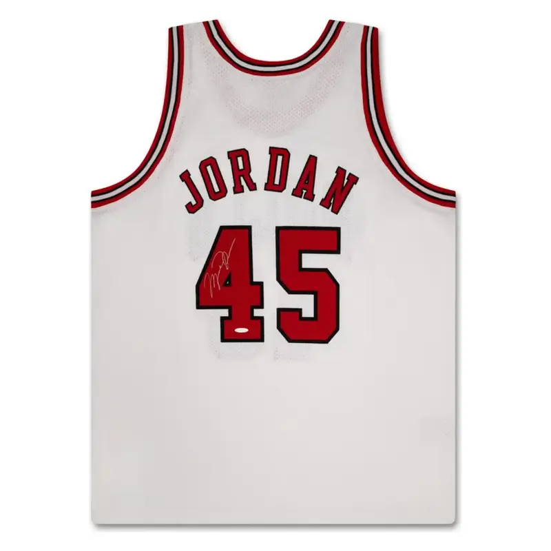 Michael Jordan Autographed Chicago Bulls 1994-95 M&N White 45 Authentic Jersey UDA