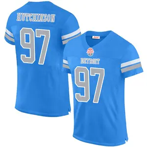 DET 97 Men's Stitch Sport Jersey Football In Blue