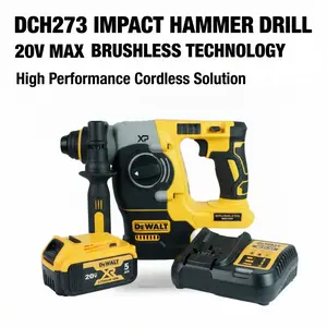 DEWALT DCH273 20V Impact Hammer Drill, 2.4J Impact, Ideal for Concrete, Wood, and Metal Drilling tool kit set Cordless Household wrench machine power brushless professional construction diy use