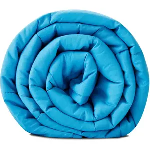 Kids Weighted Blanket 40''x60'',10lbs for Child Between 80-125 lbs Premium Cotton Material with Glass Beads Teal