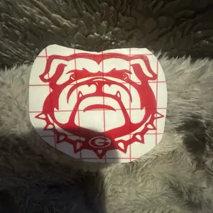 3x3 Georgia mascot in red