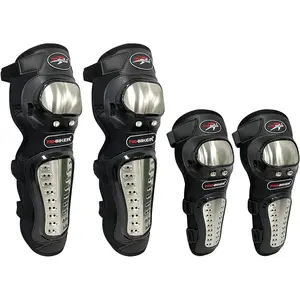 Knee Pads Elbow Pads Stainless Steel Motorcycle Elbow Knee Shin Guards Protector For Motorcycle Cycling Mountain Biking 4PCS