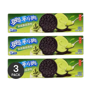 OREO Matcha Ice Cream Sandwich Cookies 97g x 3 Value Pack - Authentic China Mainland Flavor