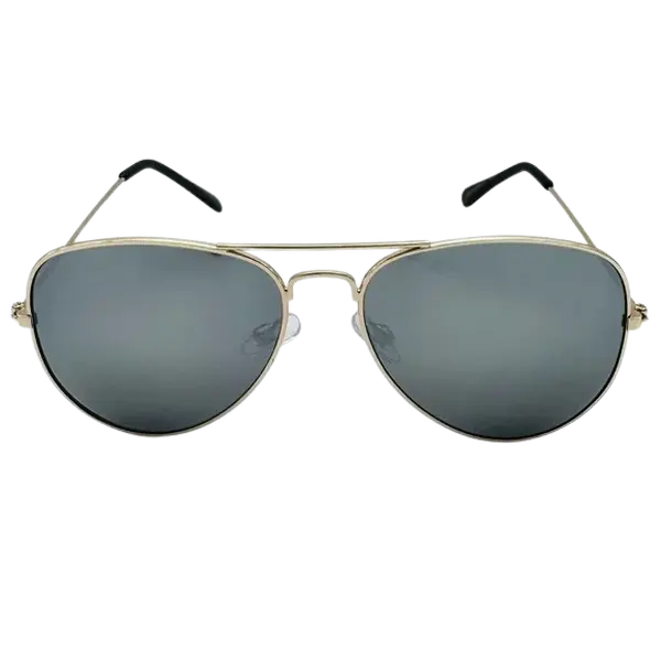 7016 | Silver Mirror Lens Aviator Sunglasses