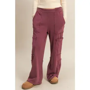 Cherry Oversized Cargo Joggers