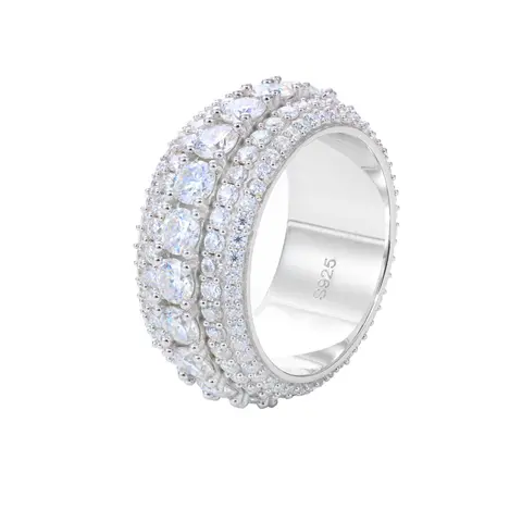 【R60 Live2 】UCCIYO Fine Jewelry VVS1 Synthetic Moissanite Rings For Men Hip Hop Pave Setting S925 Sterling Silver Rings Hip Hop Jewelry summerwins【R60 Live2 】