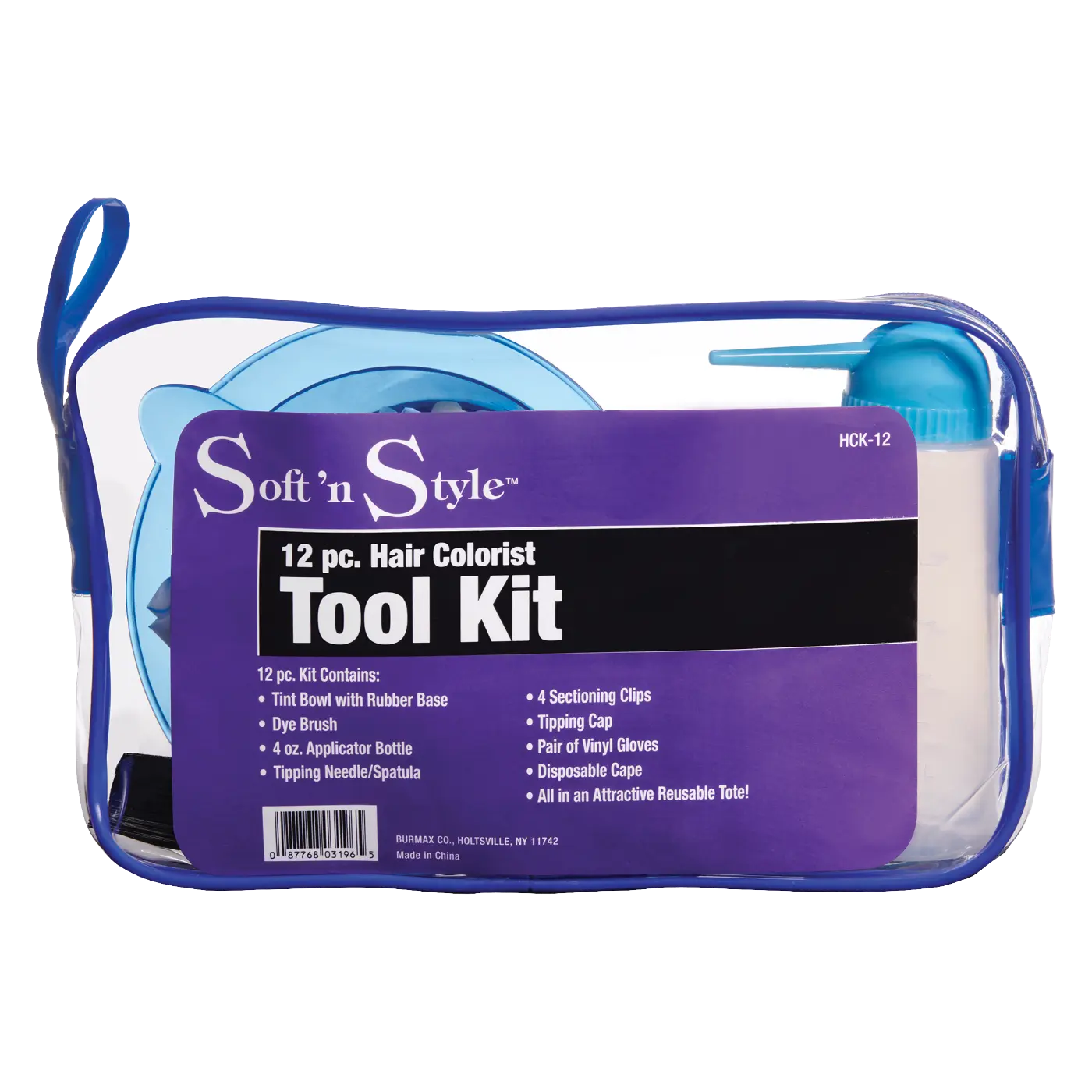Soft 'n Style Hair Colorist Tool Kit - 12-Piece Haircare Beauty Products Set with Bowl and Brush