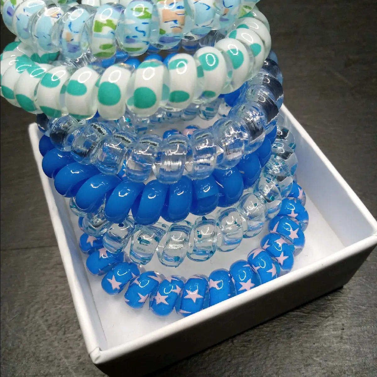 Spiral hair ties/Bracelet set Spiral hair ties/Bracelet set